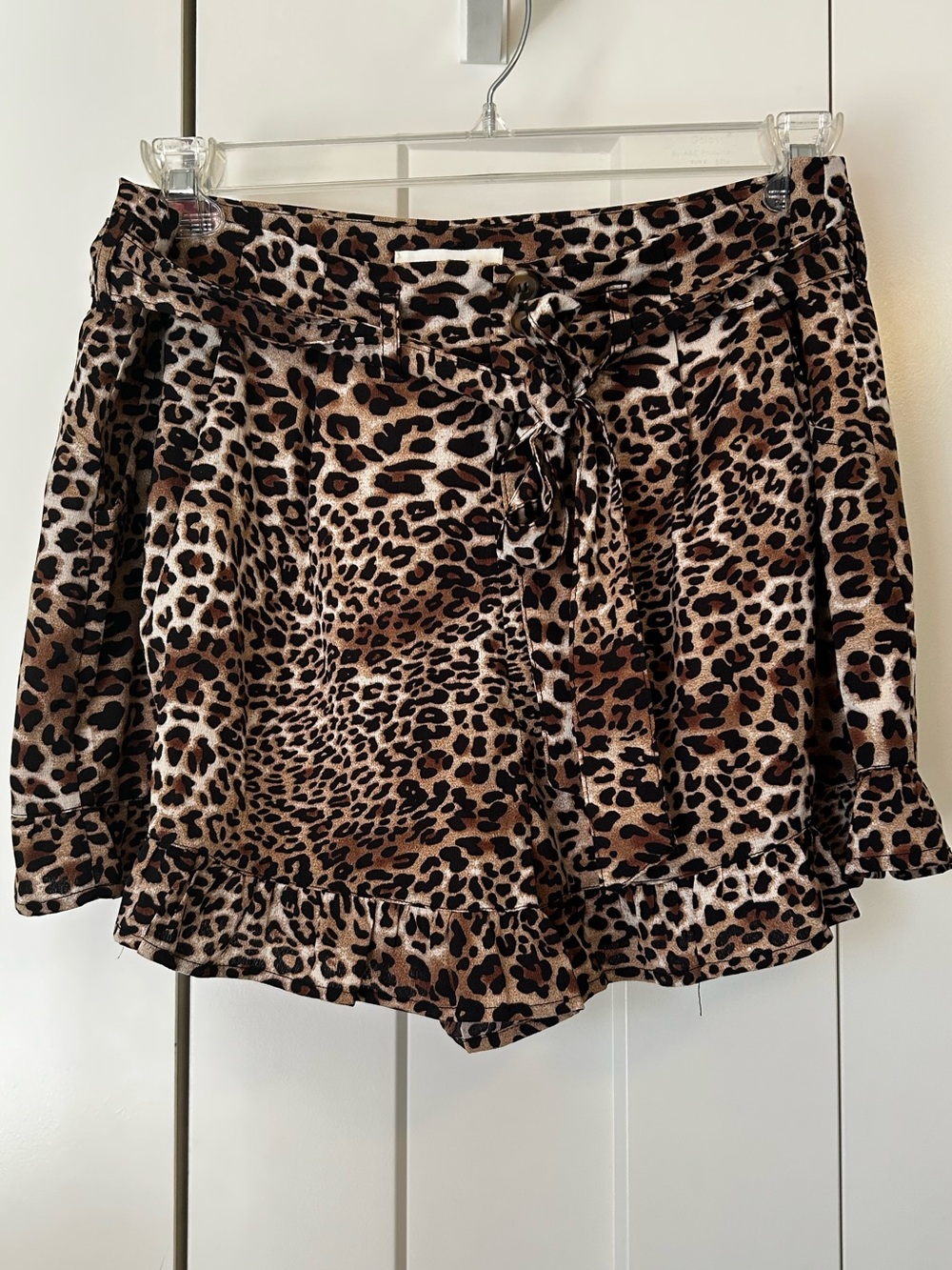 Umgee cute leopard print lightweight tap pant shorts XL